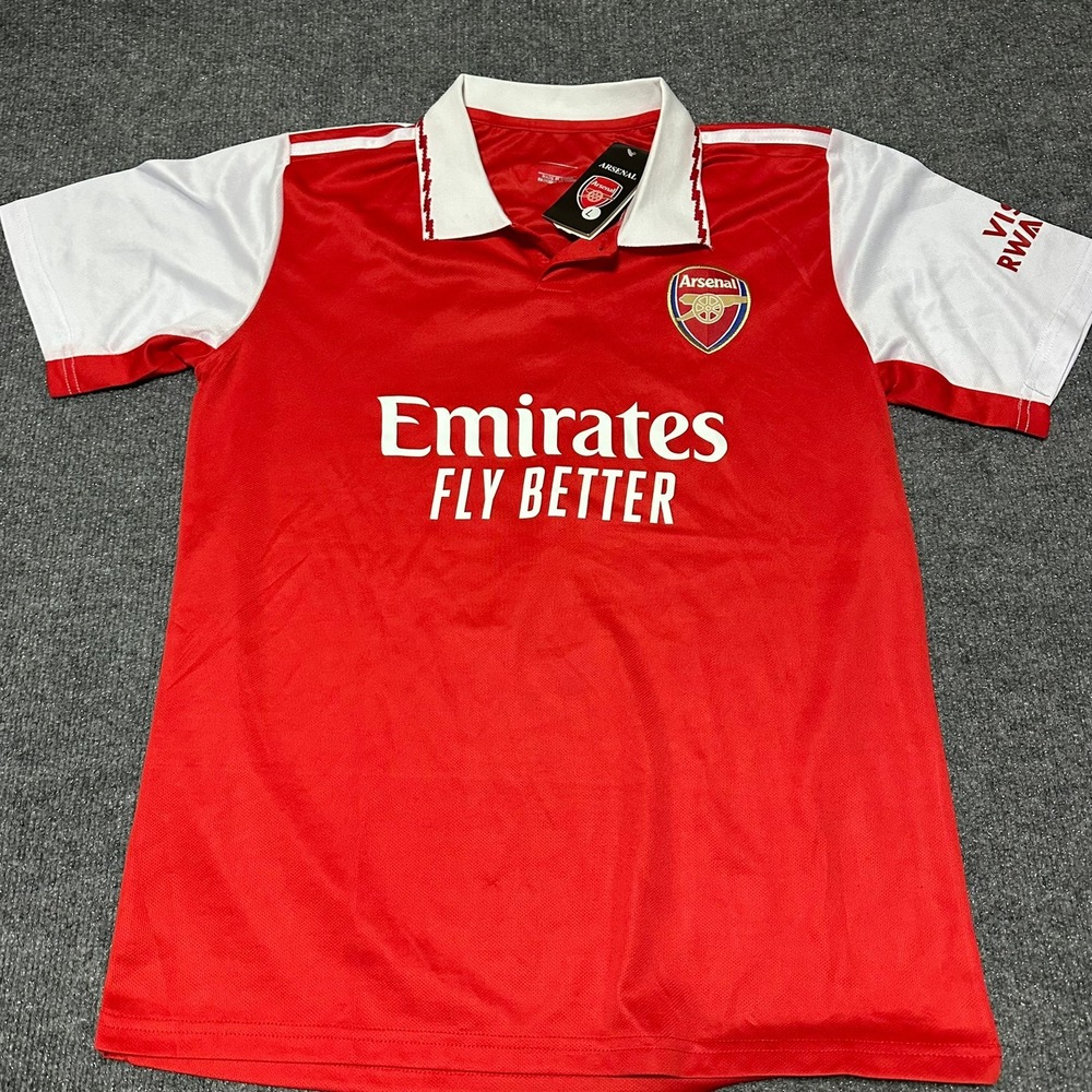 Arsenal FC Gabriel Jesus 9 Home Jersey Red White Mens Large